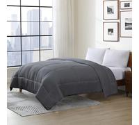 Cathay Home Essentials Ultra Soft Hypoallergenic Wrinkle Resistant Double Brushed Microfiber Bedding Comforter, 1-Piece Duvet Insert, Gray, Twin
