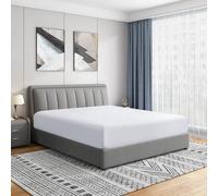 Cathay Home King Fitted Sheet - Double Brushed Ultra Soft - Wrinkle & Fade Resistant - 14" Standard Pocket Fitted Sheet Only - Custom Fit for 12"-16" Deep Mattress (King, White)