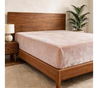 Cathay Home Twin Flannel-Plush Fitted Sheet - Ultra Soft & Thick Plush, No-Pilling - All Season Cozy Warmth - 12" Deep Pocket Fitted Sheet Only (Twin, Blush)
