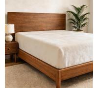 Cathay Home Twin Flannel-Plush Fur Fitted Sheet - Ultra Soft & Thick Plush Fur - All Season Cozy Warmth - 12" Deep Pocket Fitted Sheet Only (Twin, Cream)