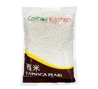 CATHAY KITCHEN Cassava Sago Tapioca Pearls, Best For Bubble Boba Milk Tea, Non-GMO Certified, Gluten Free, Sago Ball Desserts, Soup Or Thickening Sauce, Pack of 12 Oz