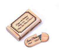 Cathcart Elliot 64GB USB 3.1 Flash Drive - Personalised Wooden Presentation Box, High-Speed USB Stick for Photos, Videos, Presentations, Ideal for Weddings, Corporate Gifts, Memory Keepsakes