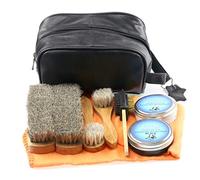 Cathcart Elliot Real Beeswax Shoe Cleaning Kit with dense brushes huge polishing cloth