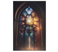 Cathedral 1000 Pieces Wooden Jigsaw Puzzle for Adults Puzzles Brain Exercise Challenge High Difficulty Game for Kids 78×53cm