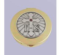 Cathedral Art (Abbey & CA Gift His & Cross with Red Stone PYX Container