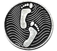 Cathedral Art Footprints Pocket Token, 1-Inch