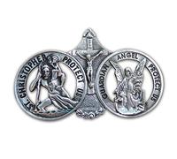Cathedral Art KVC104 Auto Visor Clip, St. Christopher/Guardian Angel, 2-3/8-Inch