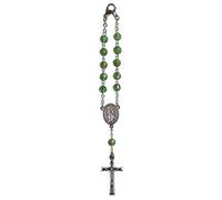 Cathedral Art May/Emerald Birthstone Car Rosary, Multi
