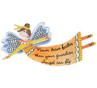 Cathedral Art Never Drive Faster Than Your Guardian Angel Can Fly Visor Clip, Pewter