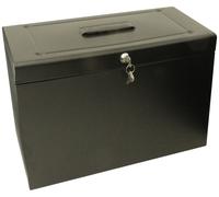 Cathedral Foolscap Metal File Box - Black