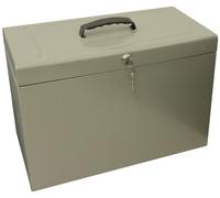Cathedral Foolscap Metal File Box - Grey
