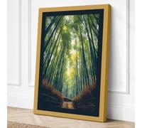 Cathedral Forest Japandi Canvas Wall Art Print 30x20 Inch (76 x 51 cm)