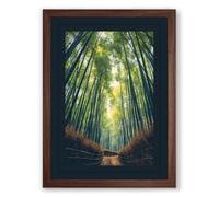 Cathedral Forest Japandi Framed Wall Art Print A3 (42×29.7cm) Walnut, Wall Decor for Living Room, Bedroom, Office & Home, Ready to Hang, Art Gift