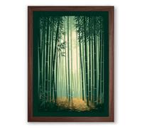 Cathedral Forest Scandinavian Framed Wall Art Print A4 (29.7×21cm) Walnut, Wall Decor for Living Room, Bedroom, Office & Home, Ready to Hang, Art Gift