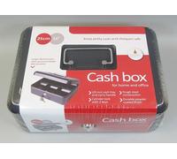 Cathedral Key Lockable Cash Box Lift Out 6 Compartment Coin Tray 10" 25cm New