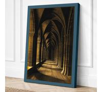 Cathedral Light Industrial Canvas Wall Art Print 18x12 Inch