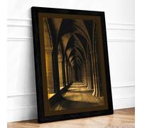 Cathedral Light Industrial Framed Wall Art Print A3 (42×29.7cm) Black, Wall Decor for Living Room, Bedroom, Office & Home, Ready to Hang, Art Gift