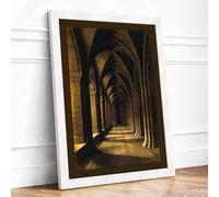 Cathedral Light Industrial Framed Wall Art Print A3 (42×29.7cm) White, Wall Decor for Living Room, Bedroom, Office & Home, Ready to Hang, Art Gift