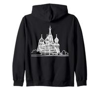 Cathedral Line Art Russia Zip Hoodie