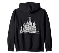 Cathedral Line Art Russia Zip Hoodie