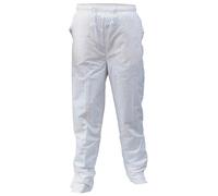 Cathedral Mens White Bowls Water Resistant Breathable Outdoor Lightweight Showerproof Over Trousers Elasticated Waist with 2 Lined Side Pockets Sml 30"/32" Waist