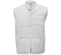 Cathedral Mens White Lightly Padded Taslon Showerproof Gilet Bodywarmer Mandarin Collar With Two Angled Pockets (UK, Alpha, 4XL, Regular, Regular)