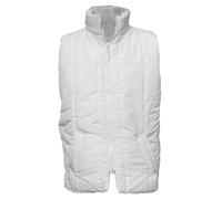 Cathedral Mens White Showerproof Quilted Padded Gilet Soft Microfibre Polyester Bodywarmer Fold Down Collar Ideal For Bowls & Bowlers Two Fleece Lined Pockets (UK, Alpha, S, Regular, Regular)