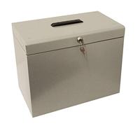 Cathedral Metal A4 File Box - Silver