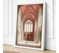 Cathedral Nave at Dawn Canvas Wall Art Print 18x12 Inch