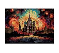Cathedral Night Sky Architecture 1000pcs For Adults Mini Puzzle Challenging | 38x26cm Cardboard Living Room Decor Durable Structure Birthday Gift Stress Relief