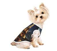 Cathedral of The Holy Family and Eiffel Tower Cute Dog Clothes,Dog T Shirt for Small Dogs Girl Boy.Pet Pullover Jumper,Cat Clothes,Suitable for Small Pets