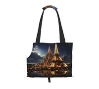 Cathedral of The Holy Family and Eiffel Tower Dog Purse Carrier,Pet Tote Bag, Bag for Small Dogs Cats Puppy