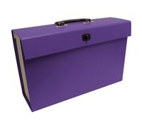 Cathedral Products 21 Pocket Cardboard Expanding File Case - Purple