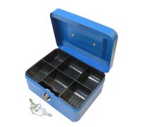 Valuex Metal Cash Box 150Mm 6 " Key Lock Blue