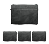Cathedral Products A4 Canvas Document Bag with Zip and Outer Mesh Pocket - Black (Pack of 4)