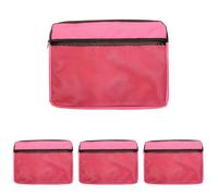 Cathedral Products | A4 Canvas Document Bag with Zip and Outer Mesh Pocket - Pink (Pack of 4)