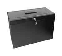Cathedral Products A4+ (Foolscap) Steel File Box with Starter Pack of 5 Suspension Files - Black