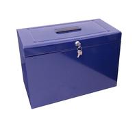 Home File with 5 Suspension Files and Index Tabs Steel Foolscap Blue