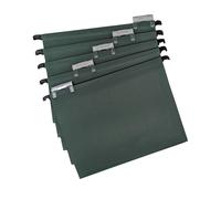 Cathedral Products A4 Green Manilla Suspension Files with Clip on Index Tabs and