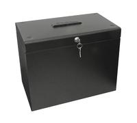 Cathedral Products A4 Steel File Box with Starter Pack of 5 Suspension Files - Black