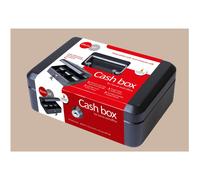 Cathedral Products Key-lockable Cash Box with Lift-out 6-Compartment Coin Tray 10 Inch Black