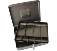 Cathedral Products Key Lockable Cash Box with Lift Out 6 Compartment 12 inch
