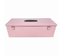 Cathedral Products | Multi Use Hobby & Tool Box - Classic Retro Tool Chest with Double Toggle Closure - Pastel Pink