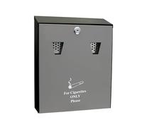 Cathedral Products Stainless Steel Outdoor Ashtray with 3.1L Ash Bin & Integrated Extinguisher Panel