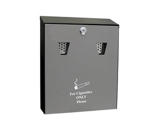 Cathedral Products Stainless Steel Outdoor Ashtray with 3.1L Ash Bin & Integrated Extinguisher Panel
