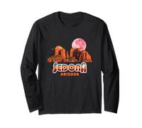 Cathedral Rock Sedona Arizona Vintage Retro Travel Hiking Long Sleeve T-Shirt