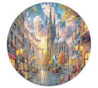 Cathedral Street Puzzle Fun Details Beautiful Decoration 1000 Piece Classical Architecture Jigsaws Puzzles Challenging Games for Adults Kids Family 1000pcs (67.5x67.5cm)