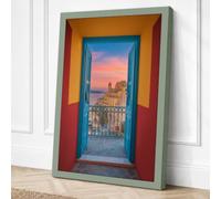 Cathedral Through Doorway Canvas Wall Art Print 18x12 Inch