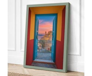 Cathedral Through Doorway Canvas Wall Art Print 18x12 Inch
