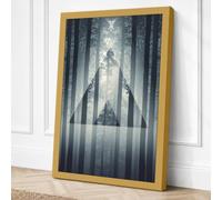 Cathedral Through Mist Canvas Wall Art Print 18x12 Inch